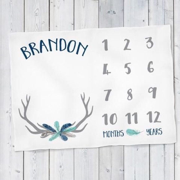 boy milestone blanket